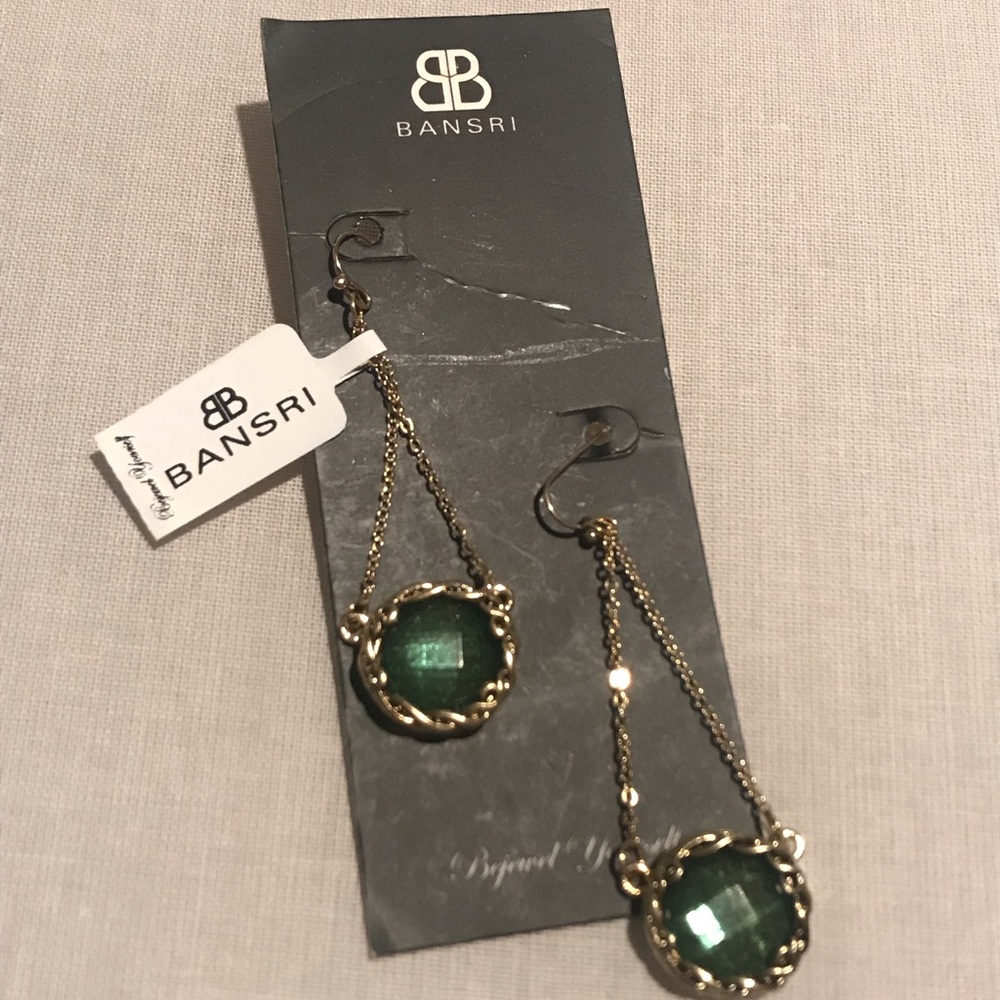 Bansri Green Drop Earrings